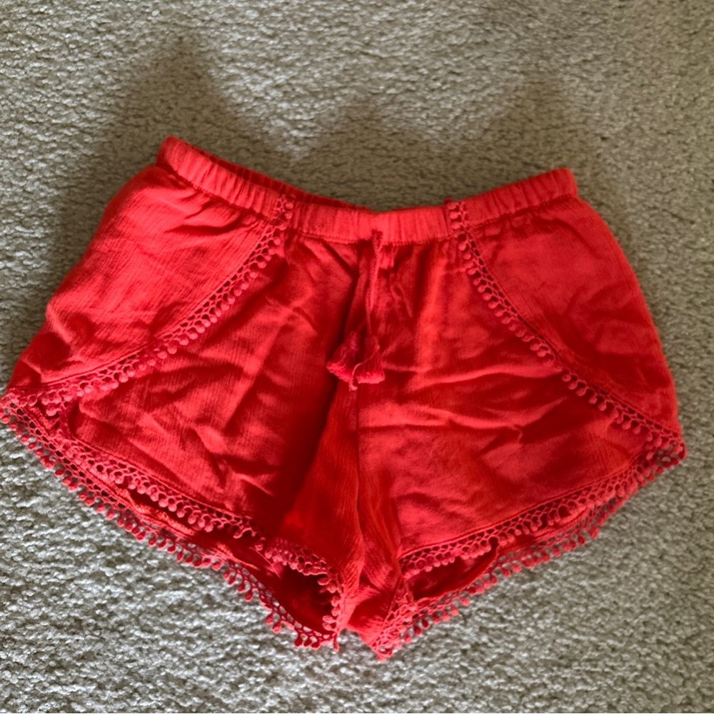 Forever 21 Girls Orange Comfy Shorts size 9/10